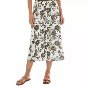 Apt. 9 Skirt, Women's size L, button front, fully lined, New with tags